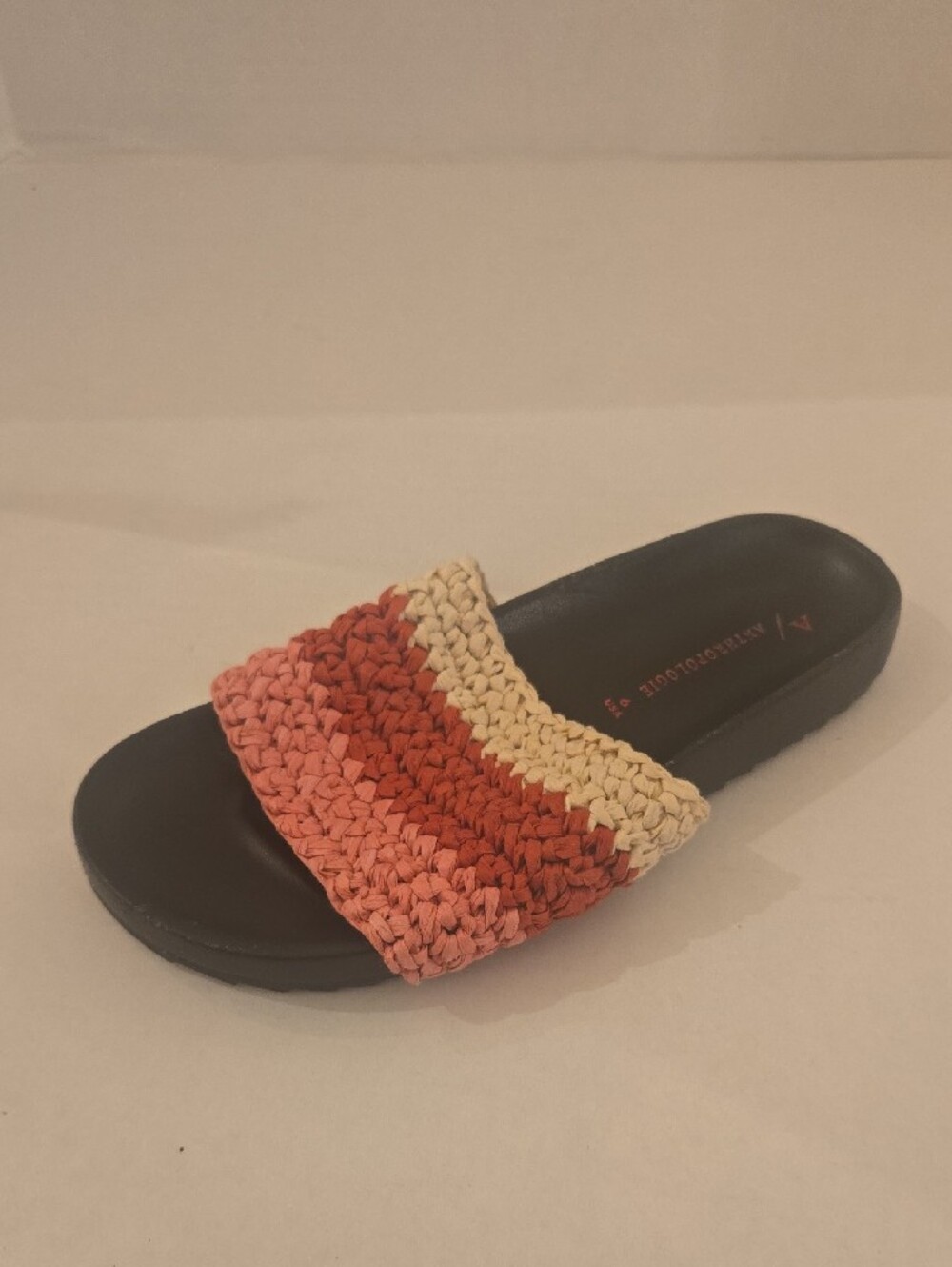 Anthropologie Braided Woven Slide Sandals